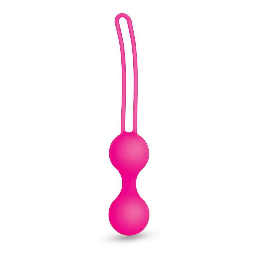 Bodywand Squeeze Medium Kegel Duo -  Kegel Balls - 50 grams in pink silicone for pelvic floor training.