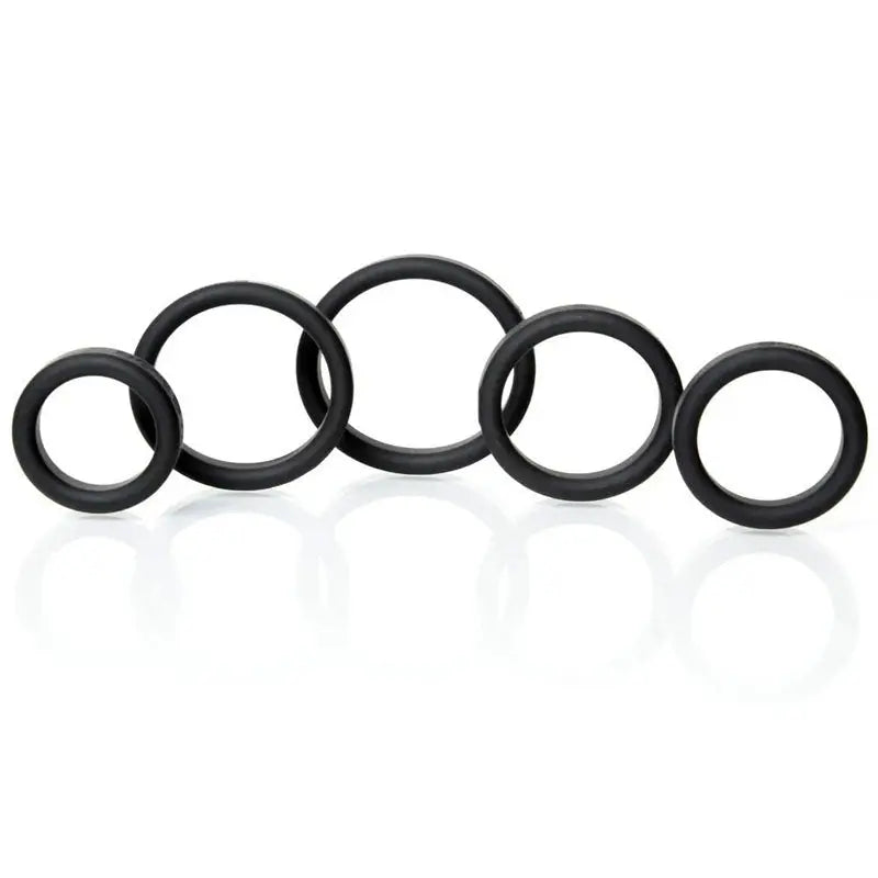 Boneyard Silicone Ring 5 Pcs Kit -  Cock Rings - Set of 5 Sizes C1 Releasing Discreet Intimate Essentials.