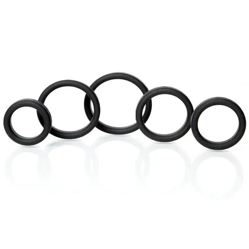 Boneyard Silicone Ring 5 Pcs Kit -  Cock Rings - Set of 5 Sizes C1 Releasing Discreet Intimate Essentials.