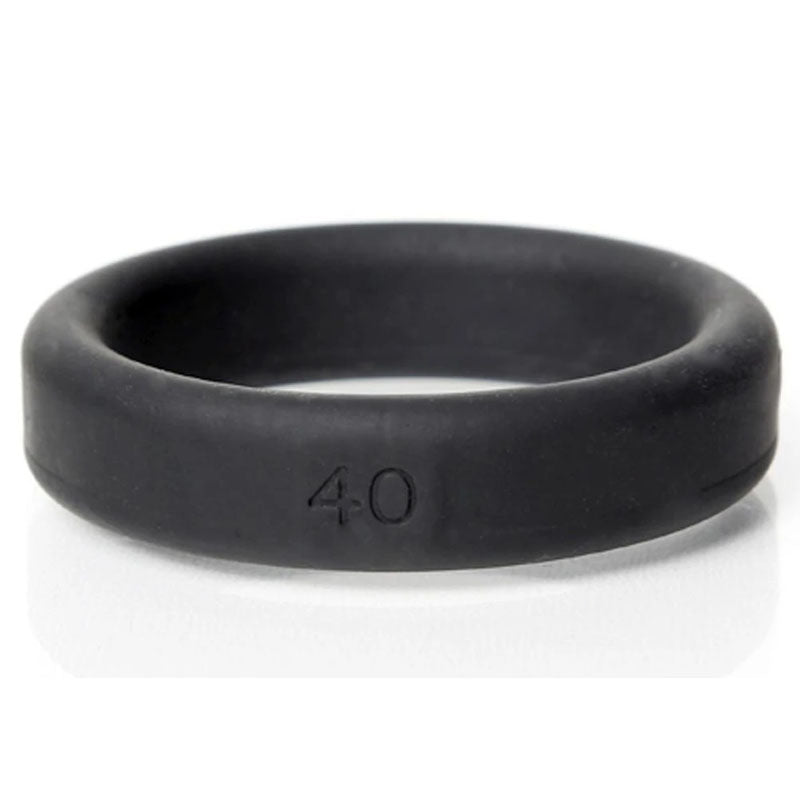 Boneyard Silicone Ring 5 Pcs Kit - Cock Rings - Set of 5 Sizes black silicone ring with a size marker