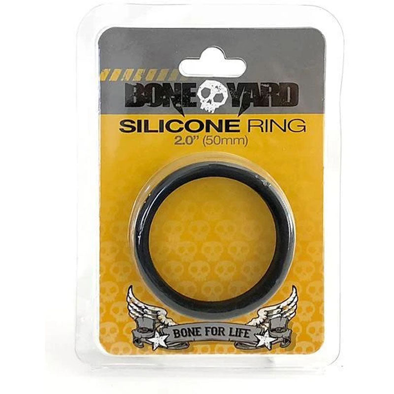 Boneyard Silicone Ring 50mm - 50 mm Cock Ring packaging showcasing comfort and durable design for intimate essentials.