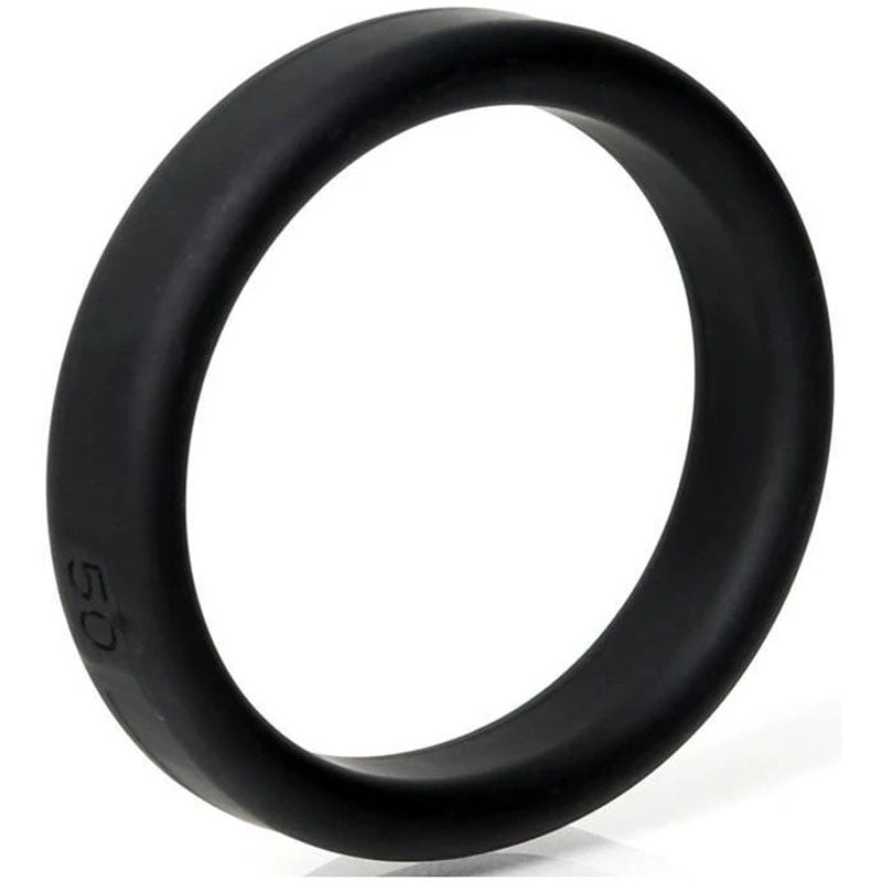 Boneyard Silicone Ring 50mm - 50 mm Cock Ring in black silicone for comfort and durability of men's intimate essentials.