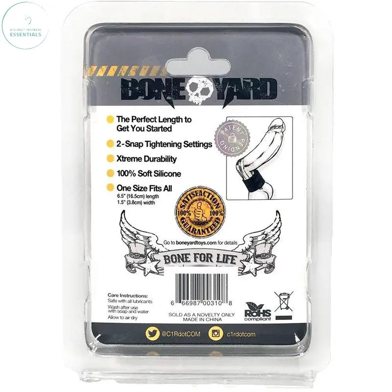 Affordable quality Boneyard Silicone Ball Strap  -  3-Snap 4 cm Adjustable Ball Stretcher Ring  from C1 Releasing by Discreet Intimate Essentials with Discreet Delivery 
