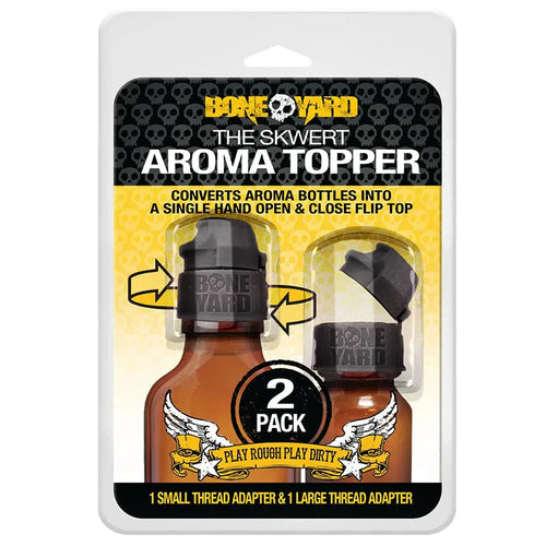 Boneyard The Skwert Aroma Topper 2 Pack - Aroma Bottle Caps - 1 Large and 1 Small C1 Releasing Discreet Intimate Essentials.