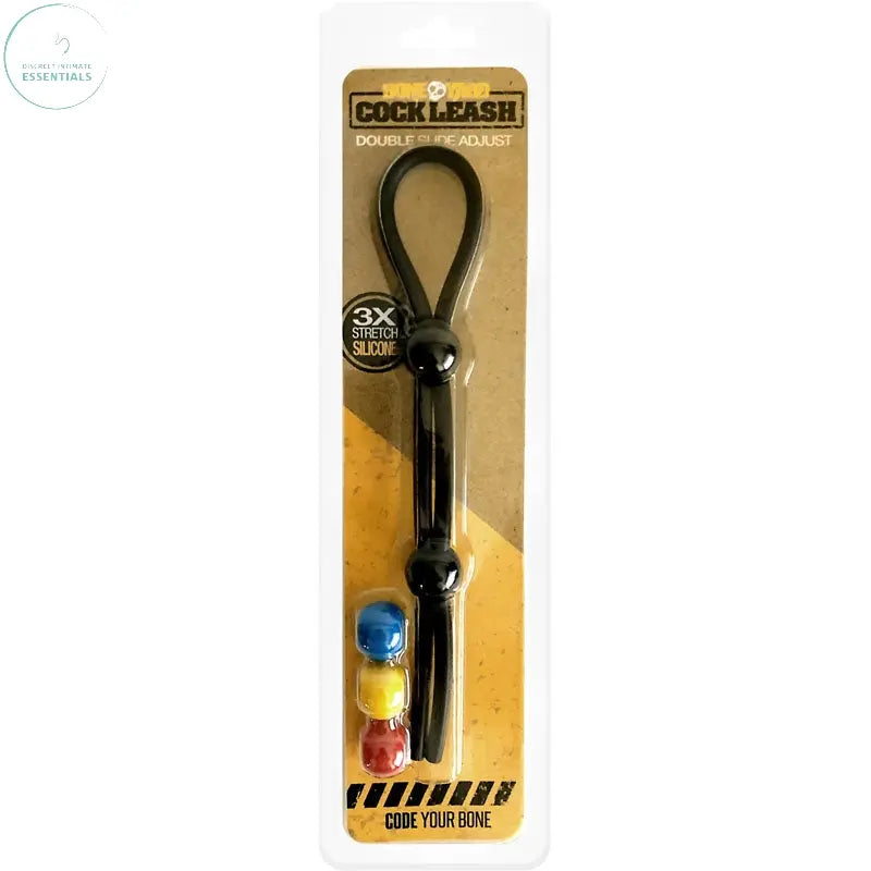 Affordable quality Boneyard Cock Leash Double -  Adjustable Cock Lasso Ring  from C1 Releasing by Discreet Intimate Essentials with Discreet Delivery 