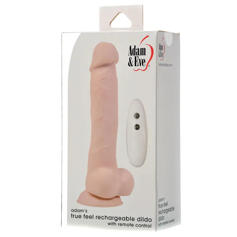 Adam & Eve Adam's True Feel Rechargeable Dildo -  17.8 cm (7'') USB Rechargeable Vibrating Dong Adam & Eve Discreet Intimate Essentials.