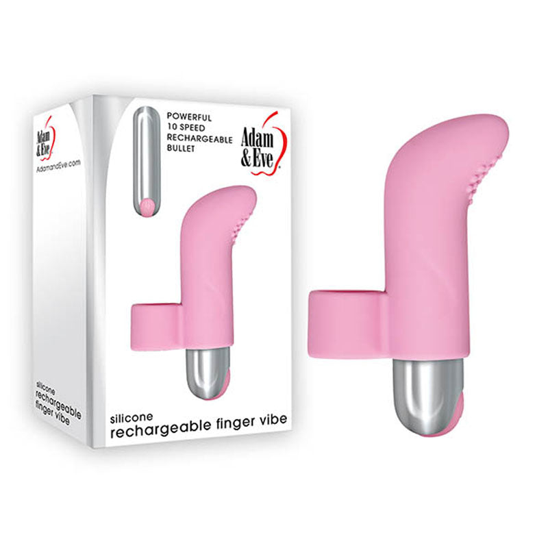 Adam & Eve Silicone Rechargeable Finger Vibe - USB Rechargeable Finger Stimulator with 10 powerful functions.