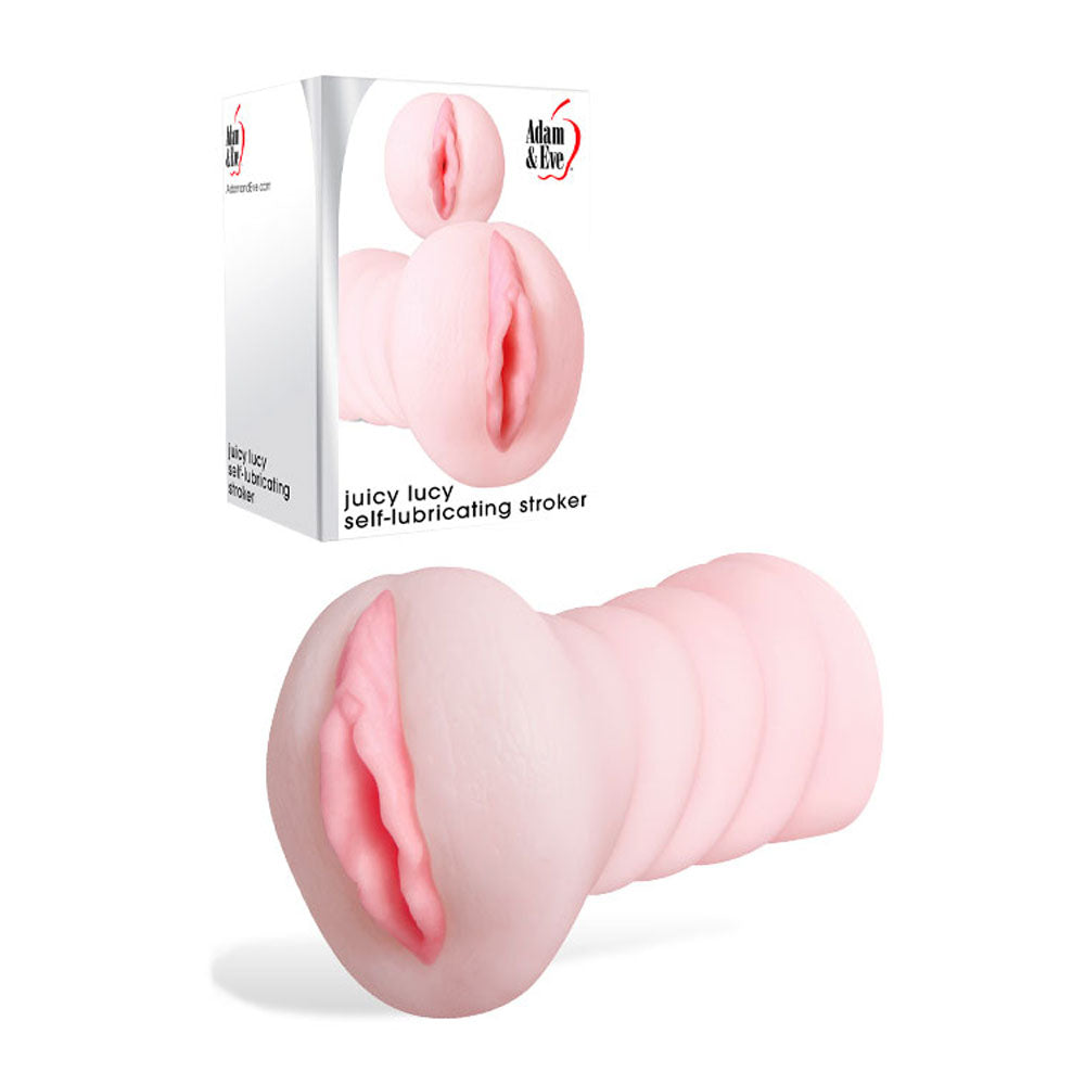 Adam & Eve JUICY LUCY - Self Lubricating Vagina Stroker with realistic opening and suction design.