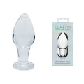 Clarity - Utopian Bud -  8.9 cm Glass Butt Plug with elegant design and premium borosilicate glass for comfort.