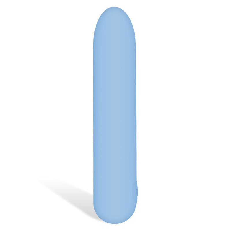 Adam & Eve Eve's Silky Sensations Rechargeable Bullet -  9.4 cm USB Rechargeable Bullet in soft blue silicone.