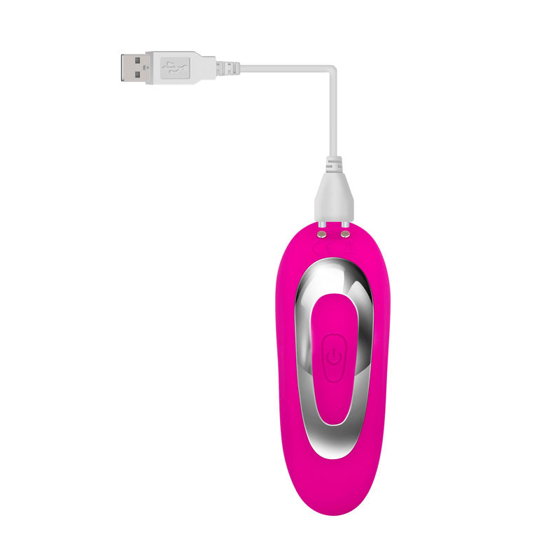 Adam & Eve Rechargeable Dual Entry Vibe -  USB Rechargeable Vibrator with Remote Control charging with USB cable.