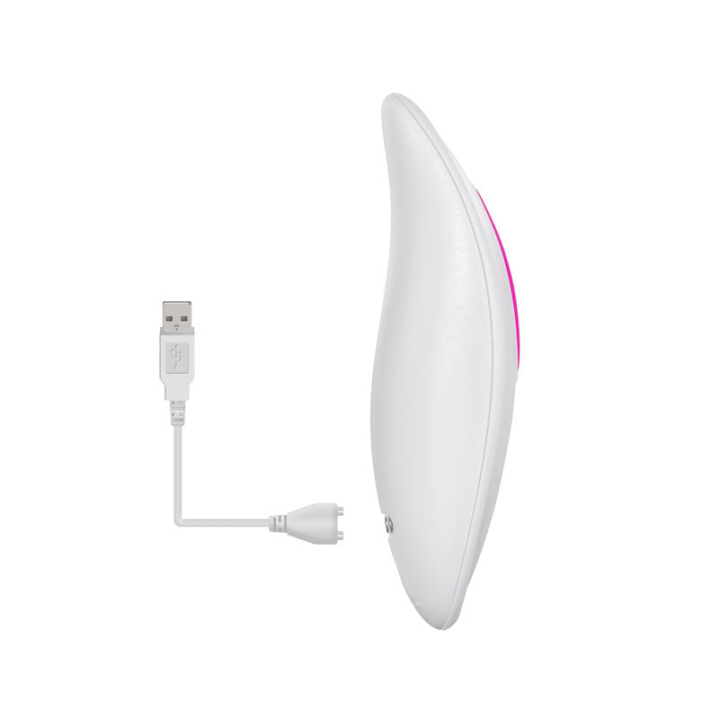 Adam & Eve Rechargeable Dual Entry Vibe -  USB Rechargeable Vibrator with Remote Control, featuring USB charging cable.