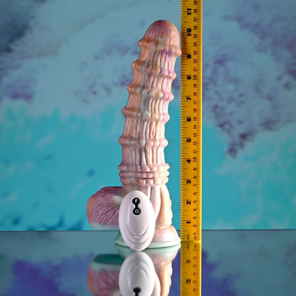 Evolved FANTASY - Multicoloured 27.6 cm USB Rechargeable Vibrating Fantasy Dildo with Remote