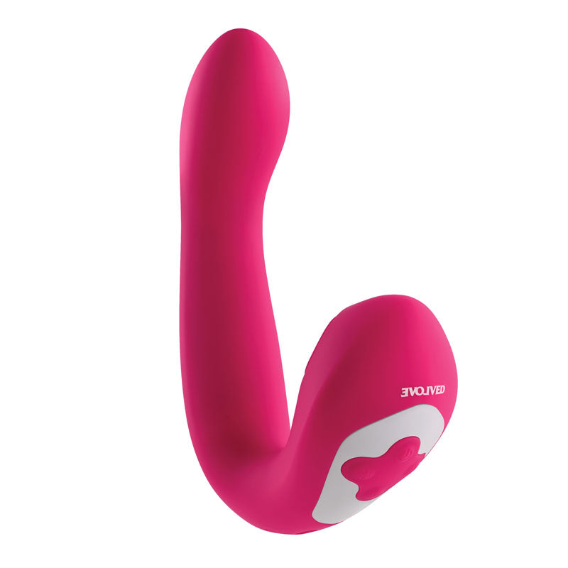 Evolved BUCK WILD -  USB Rechargeable Flicking Vibrator in vibrant pink color, designed for ultimate pleasure.