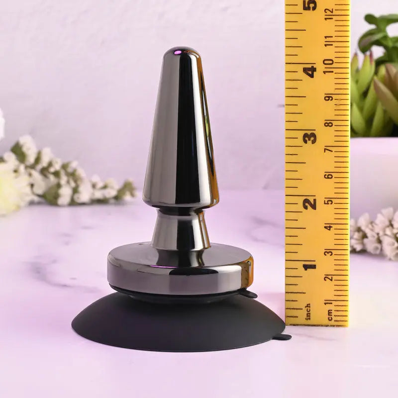 Evolved BEGINNER METAL PLUG - Black  11.2 cm USB Rechargeable Vibrating Butt Plug Evolved Discreet Intimate Essentials.