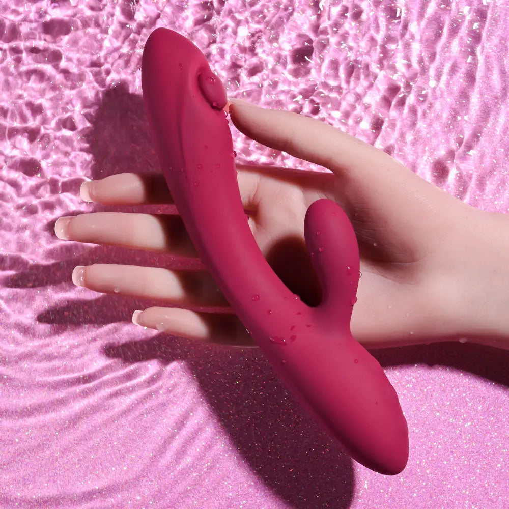 Evolved JAMMIN' G - Burgundy 20.1 cm USB Rechargeable Rabbit Vibrator Evolved Discreet Intimate Essentials.
