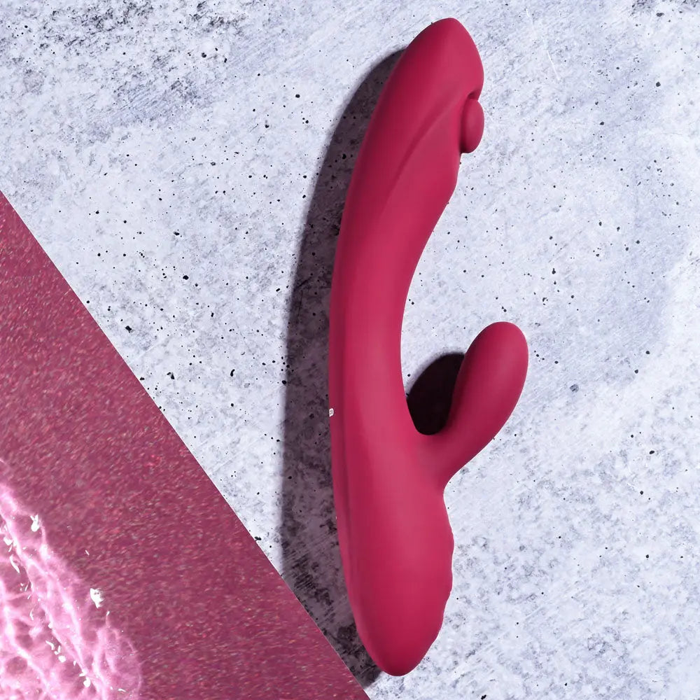 Evolved JAMMIN' G - Burgundy 20.1 cm USB Rechargeable Rabbit Vibrator Evolved Discreet Intimate Essentials.