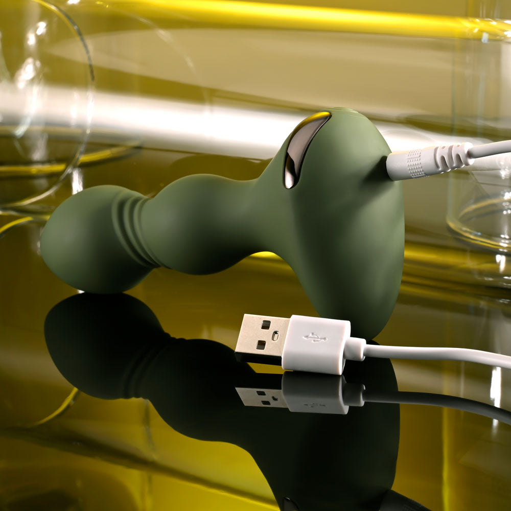 Evolved LIEUTENANT - 12.2 cm USB Rechargeable Vibrating Butt Plug with USB charging cable
