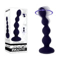 Evolved PLEASURE ORBIT - Navy 17.8 cm USB Rechargeable Twirling & Vibrating Anal Beads with Remote and packaging.