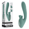 Evolved THRUST INTO ECSTASY - 21 cm USB Rechargeable Thrusting & Rotating Vibrator with textured design and robust stimulation.