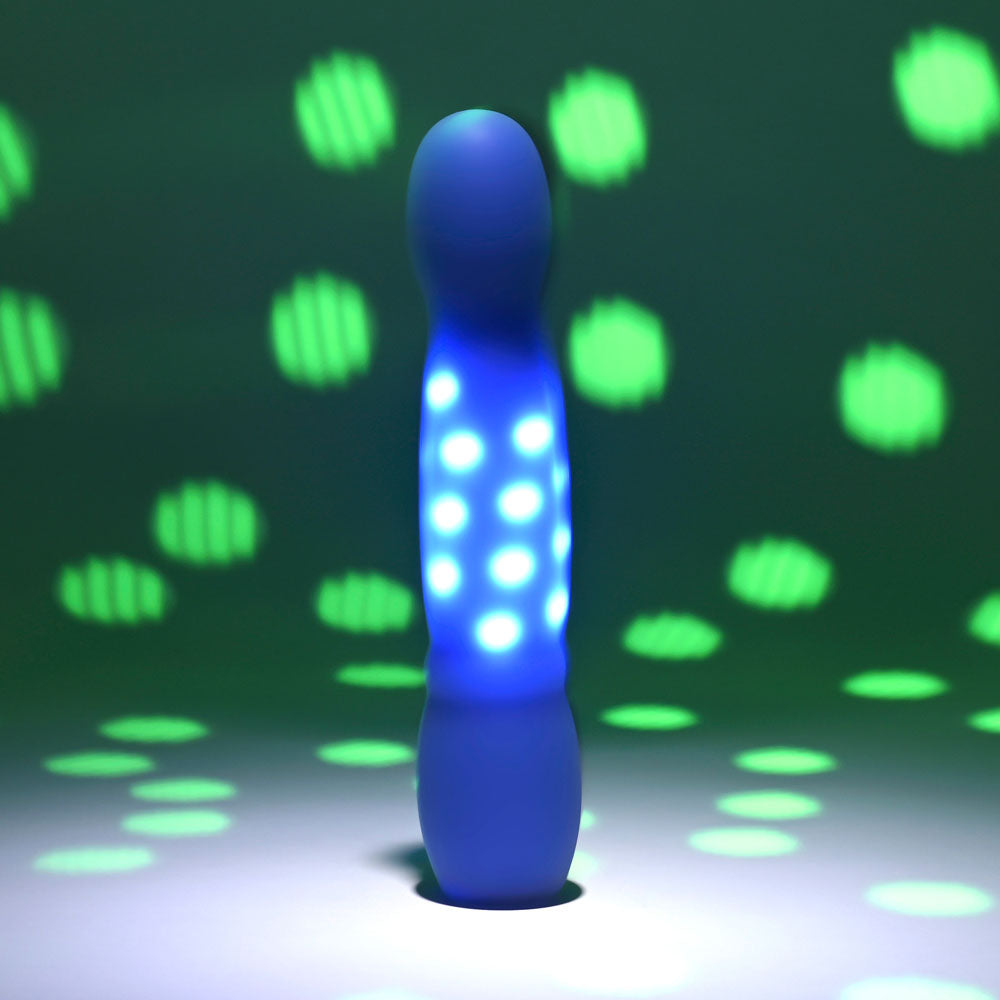 Evolved DISCO DIVA - 20.9 cm USB Rechargeable Light Up Vibrator with colorful lights for intimate essentials for her.