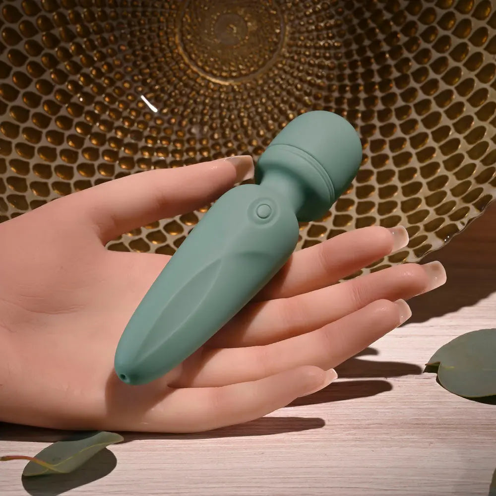 Evolved RUMBLE WAND - Olive  13.4 USB Rechargeable Mini Massage Wand Evolved Discreet Intimate Essentials.