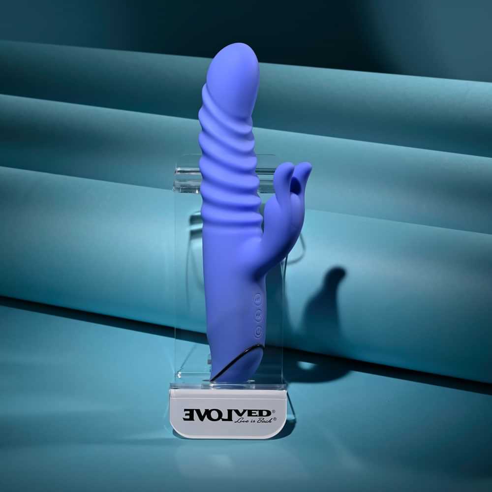 Evolved KNOCK KNOCK -  22.9 cm USB Rechargeable Rabbit Vibrator with Flicking Head