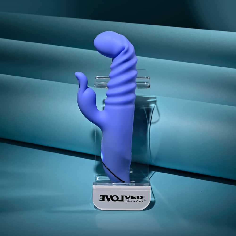 Evolved KNOCK KNOCK -  22.9 cm USB Rechargeable Rabbit Vibrator with Flicking Head