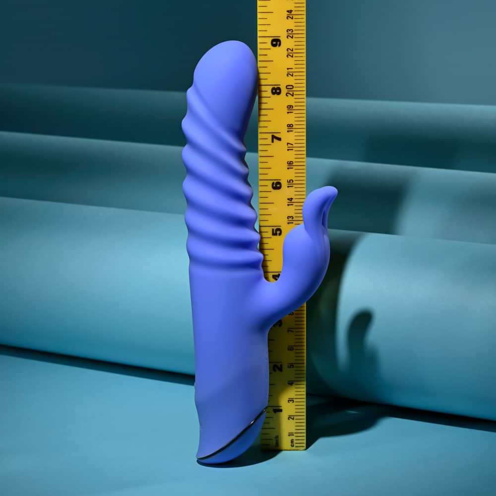 Evolved KNOCK KNOCK -  22.9 cm USB Rechargeable Rabbit Vibrator with Flicking Head
