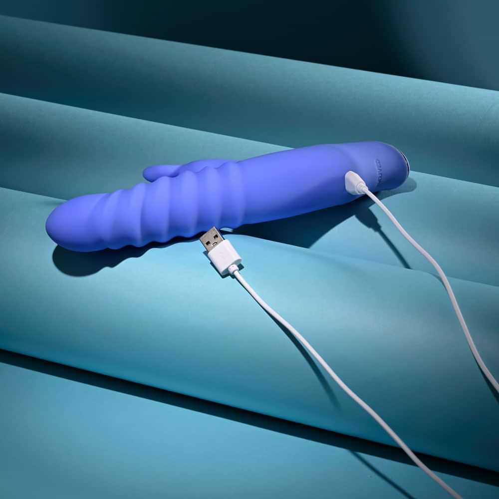 Evolved KNOCK KNOCK -  22.9 cm USB Rechargeable Rabbit Vibrator with Flicking Head