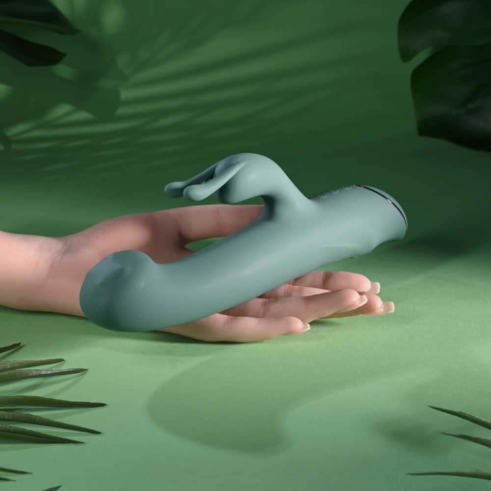 Evolved SATIN SWIRL -  23 cm USB Rechargeable Rabbit Vibrator with Swirling Head