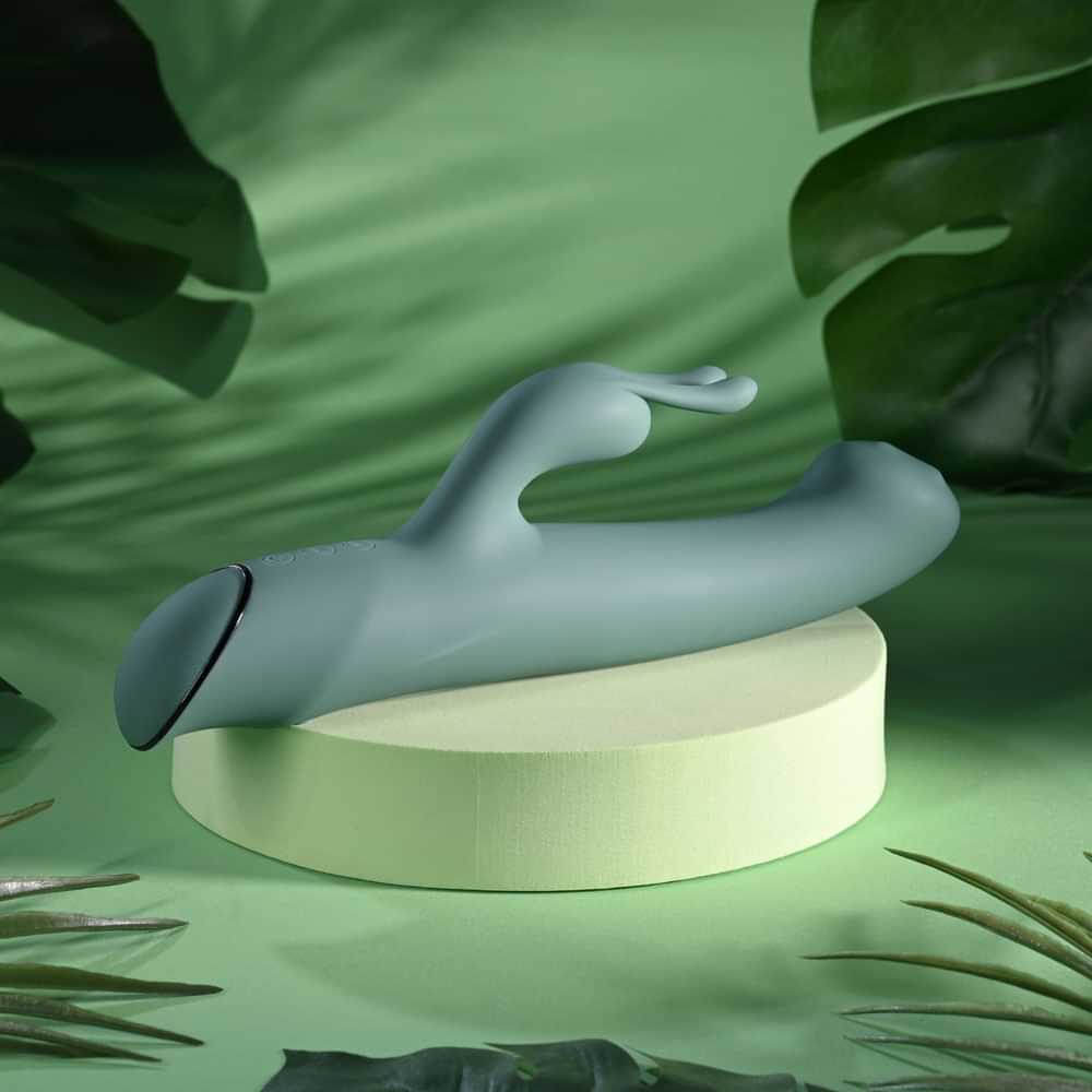 Evolved SATIN SWIRL -  23 cm USB Rechargeable Rabbit Vibrator with Swirling Head