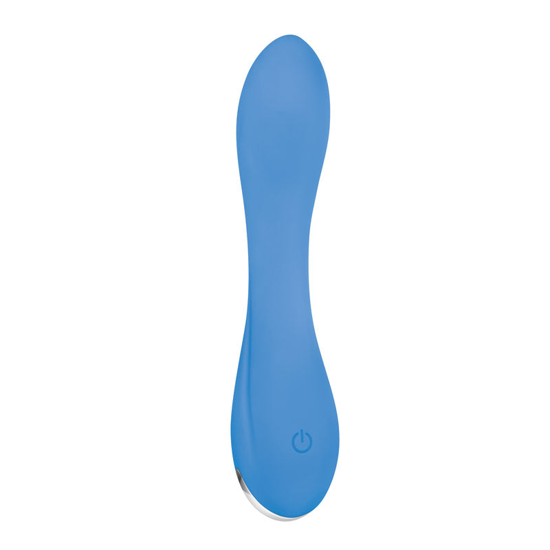 Evolved  CRUSH -  12 cm USB Rechargeable Mini Vibrator in blue silicone for intimate essentials for her.