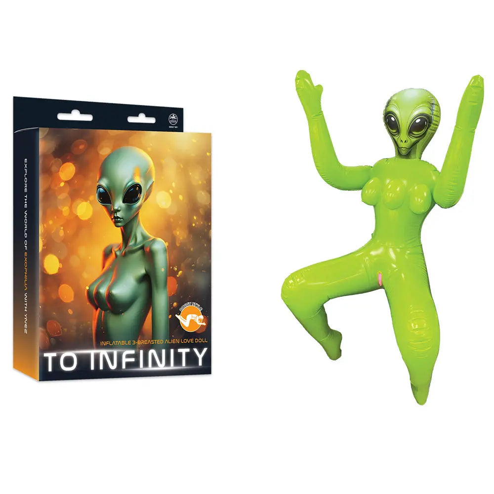 To Infinity -  Inflatable Squatting Alien Love Doll Excellent Power Discreet Intimate Essentials.