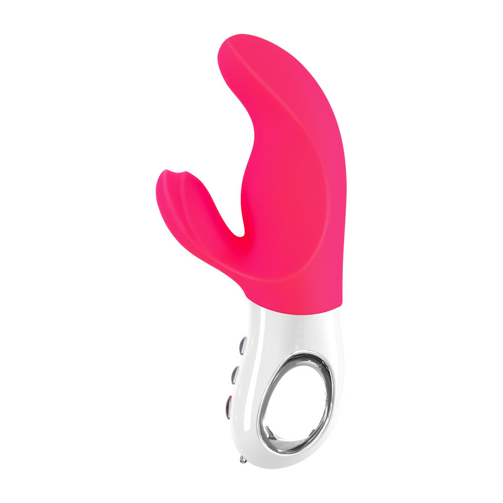 Fun Factory MISS BI  -  17 cm USB Rechargeable Rabbit Vibrator in pink, perfect for G-spot and clitoral stimulation.