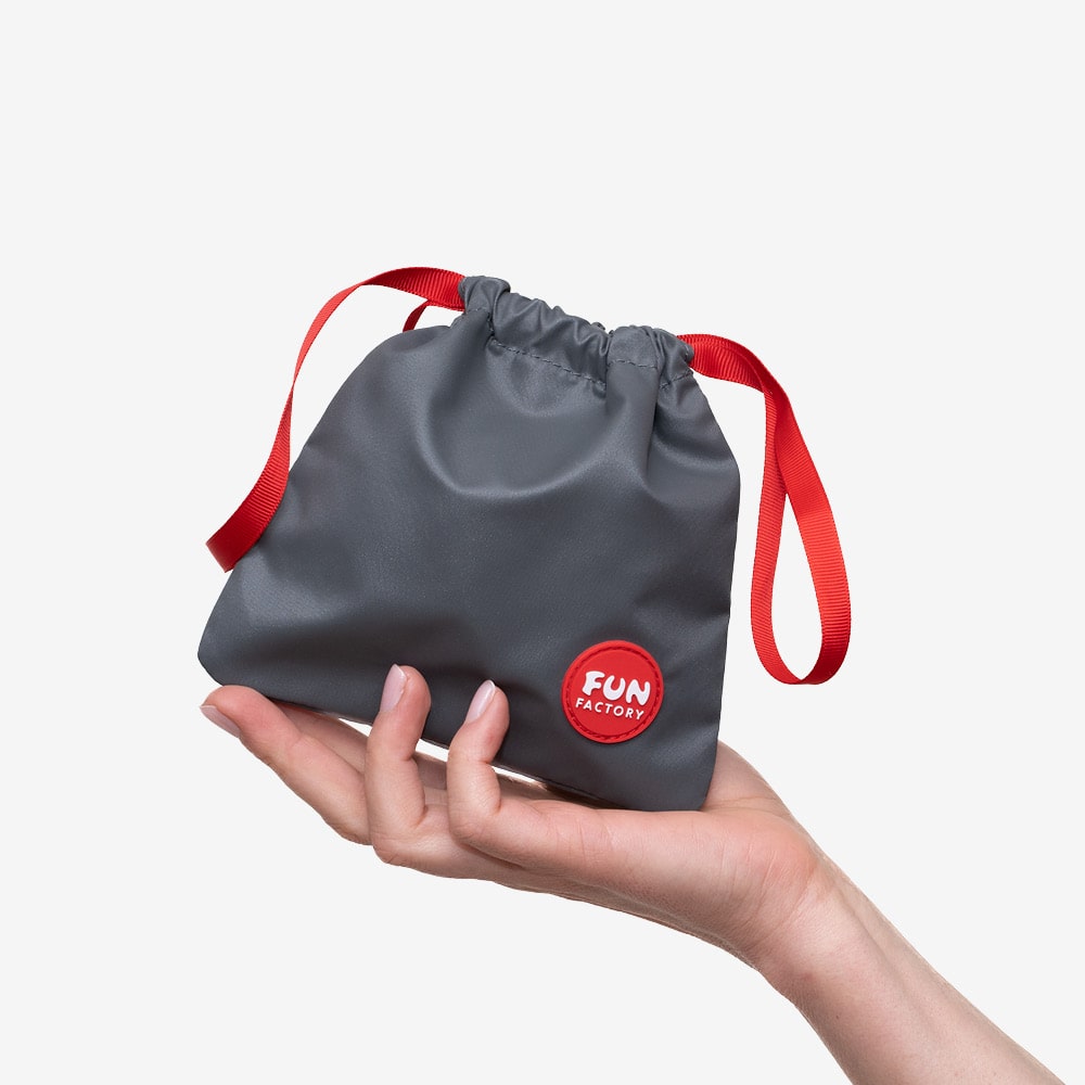 Fun Factory TOYBAG S grey - Grey Discreet Storage Bag - Small held in hand, perfect for storing intimate essentials.