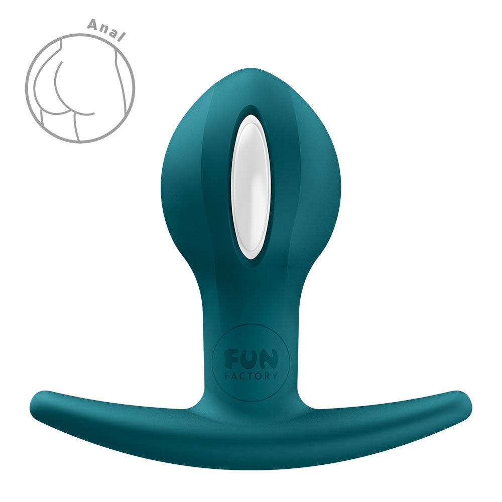 Fun Factory B BALLS UNO Bottle  - Bottle  7.3 cm Kegel Ball in teal, perfect for anal pleasure.