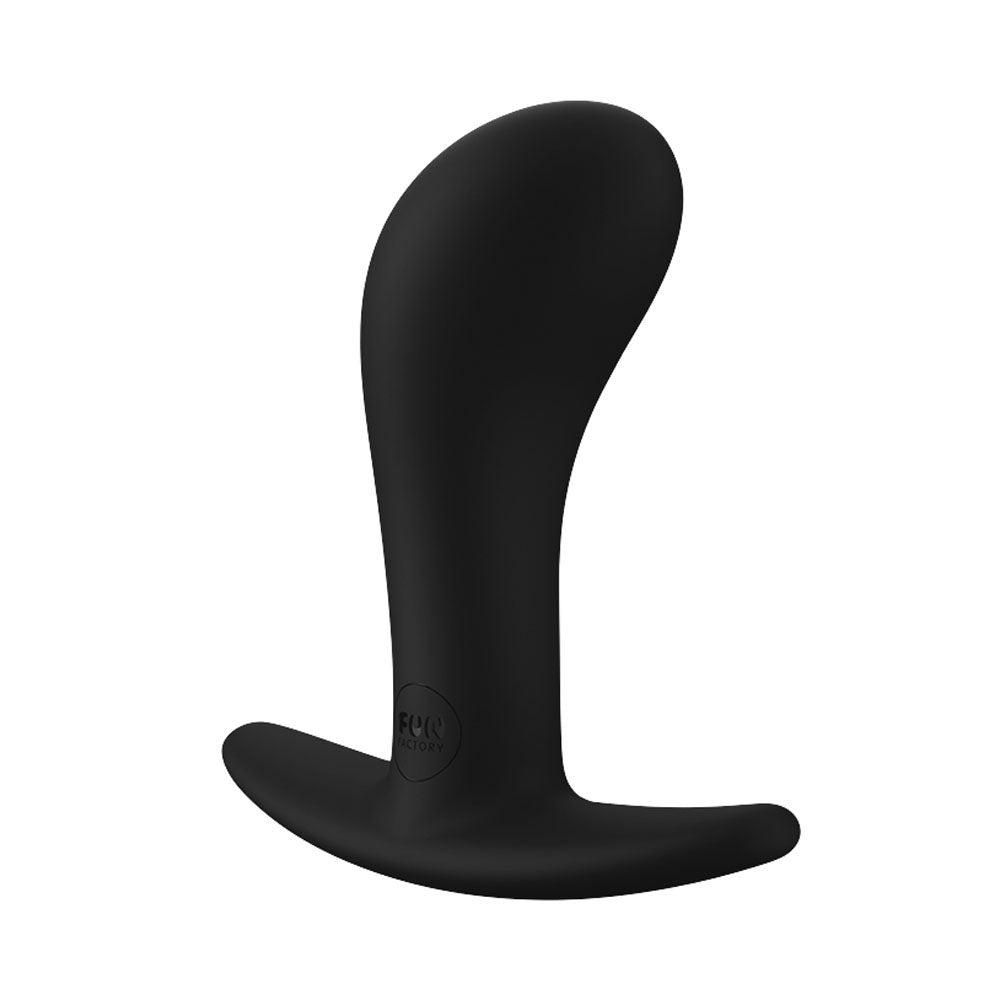 Fun Factory BOOTIE M - 9.4 cm Medium Butt Plug in sleek black silicone, perfect for intense yet comfortable stimulation.