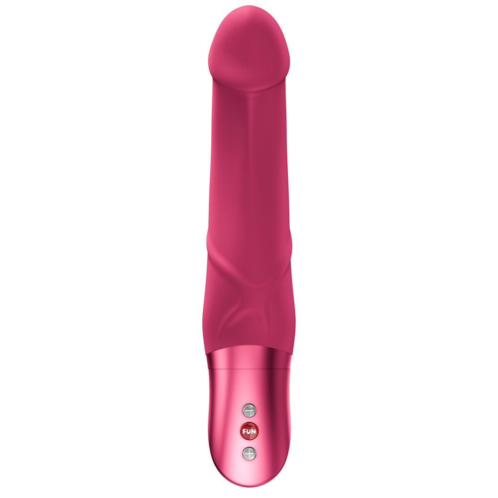 Fun Factory MR. BOSS Raspberry - Raspberry 21 cm Vibrator for intense pleasure and targeted G-spot stimulation.