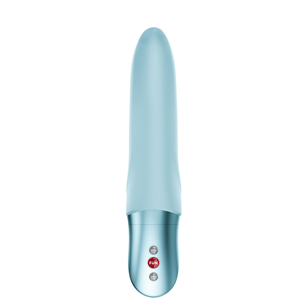 Fun Factory DIVA DOLPHIN Ice  - Ice  19.1 cm Vibrator, sleek blue design for intense G-spot pleasure.