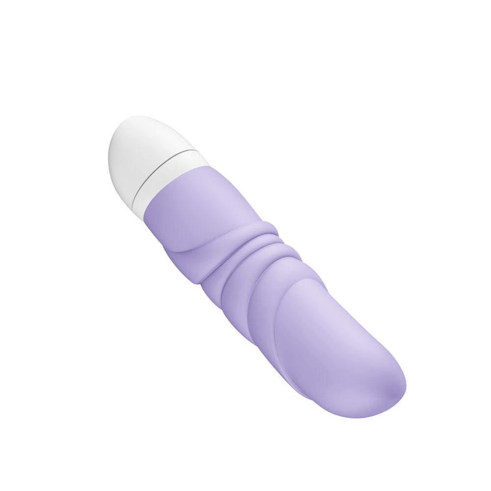 Fun Factory JAM - 12.2 cm Vibrator in soft purple silicone, ergonomic design for pleasure.