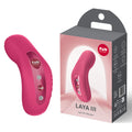 Fun Factory LAYA III Raspberry - Raspberry USB-C Rechargeable Stimulator with ergonomic design and textured surface.