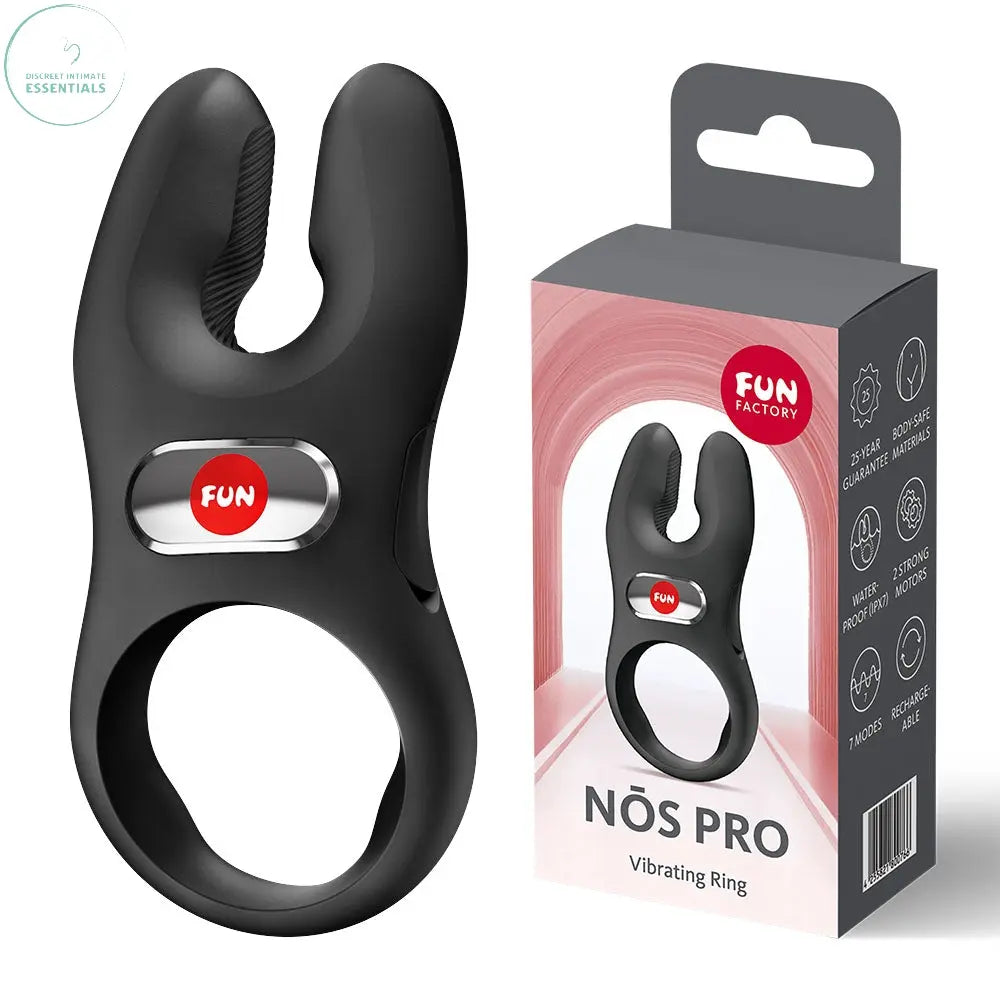 Affordable quality Fun Factory NOS PRO  -  USB-C Rechargeable Vibrating Cock Ring  from Fun Factory by Discreet Intimate Essentials with Discreet Delivery 