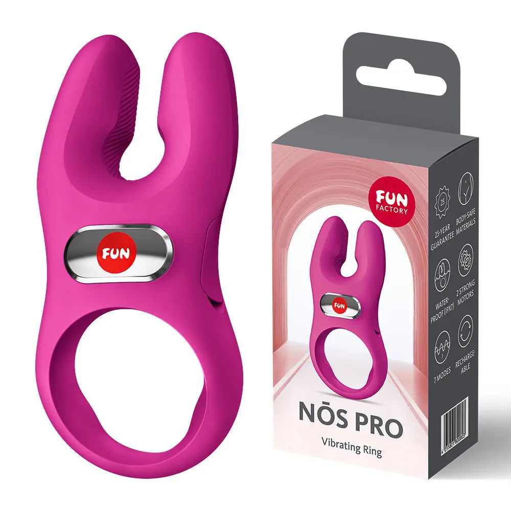 Fun Factory NOS PRO Magenta - Magenta USB-C Rechargeable Vibrating Cock Ring Fun Factory Discreet Intimate Essentials.