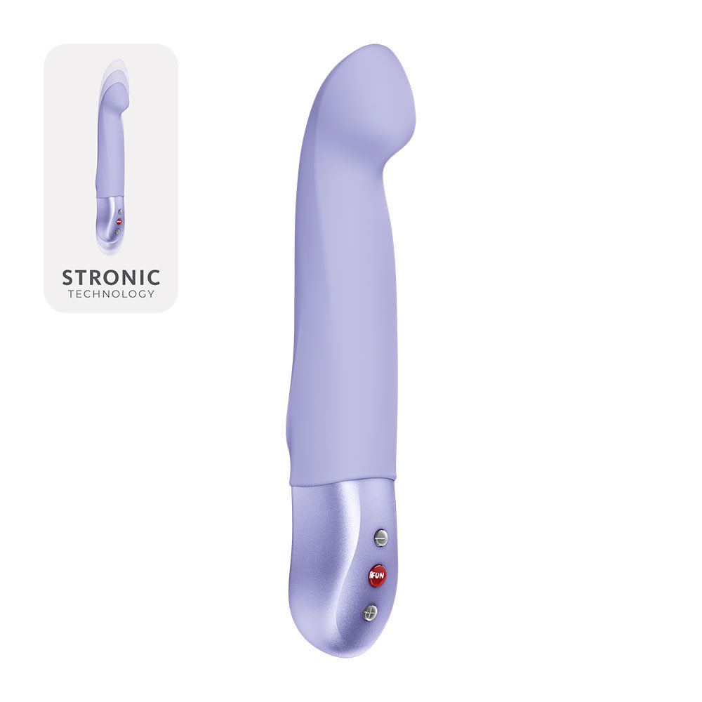 Fun Factory STRONIC G - 20.8 cm USB-C Rechargeable Thrusting Vibrator in purple with STRONIC technology.