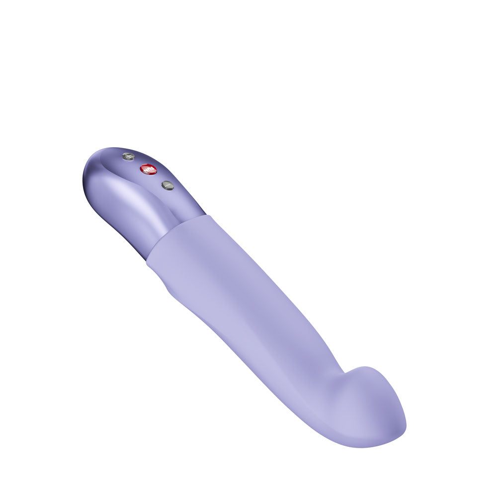 Fun Factory STRONIC G - 20.8 cm USB-C Rechargeable Thrusting Vibrator in purple color with ergonomic design.