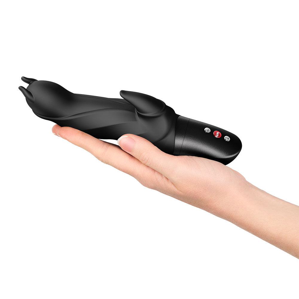 Fun Factory DARLING DEVIL - 20 cm Vibrator held in hand, designed for dual G-spot and clitoral stimulation.