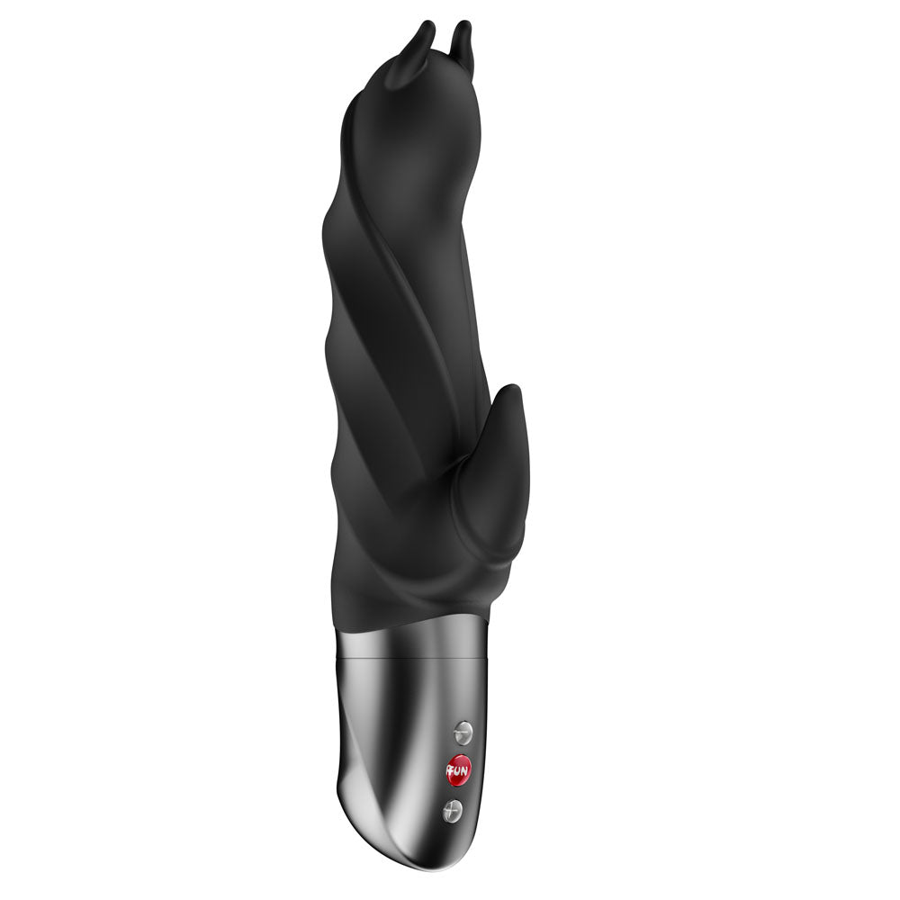 Fun Factory DARLING DEVIL - 20 cm Vibrator showcasing a curved silicone shaft and dual stimulation features.