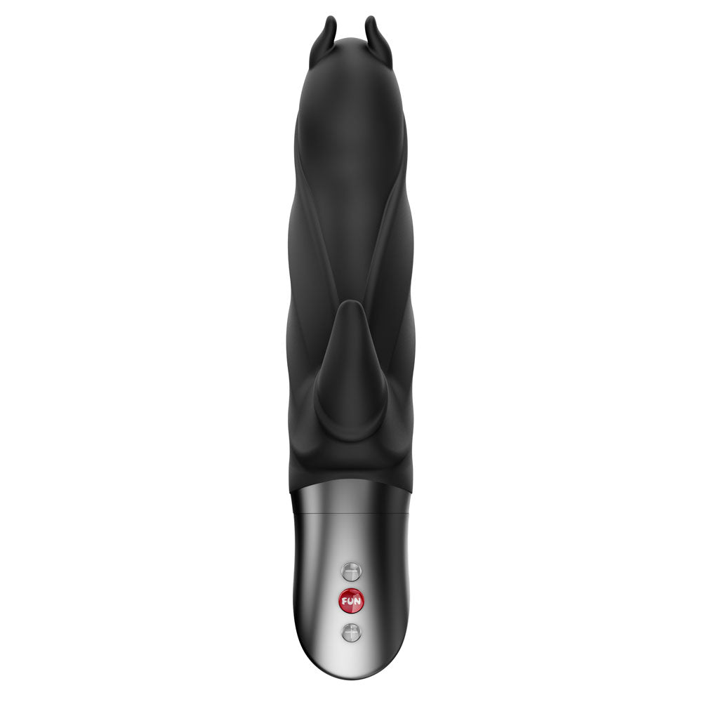 Fun Factory DARLING DEVIL - 20 cm Vibrator, black silicone rabbit vibrator for dual G-spot and clitoral stimulation.
