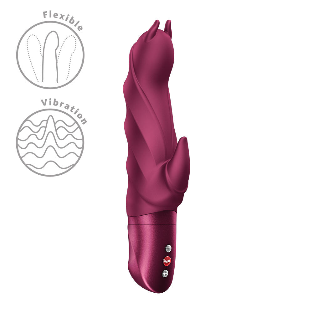Fun Factory DARLING DEVIL Wine  - Wine 20 cm Vibrator with flexible design and vibration features for intense pleasure.